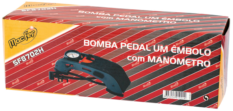 Bomba Pedal 2 Êmbolos com Manómetro Macfer (SF8704G)