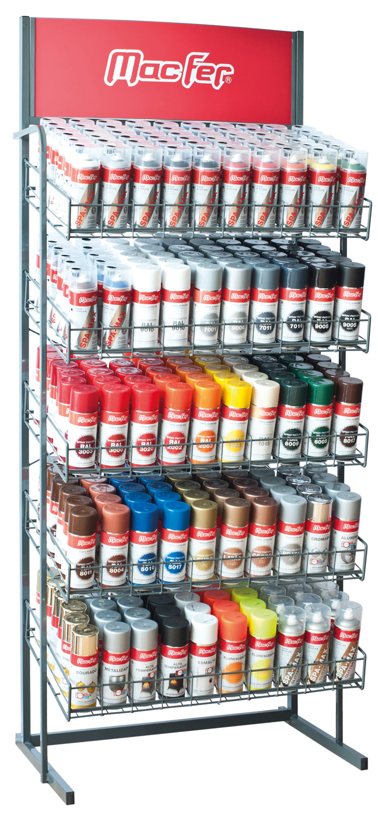 Marco expositor Macfer (SPA-EXP) para pinturas en aerosol