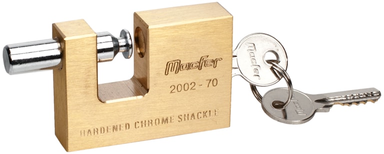 Rectangular Brass Padlock (2002-BL)