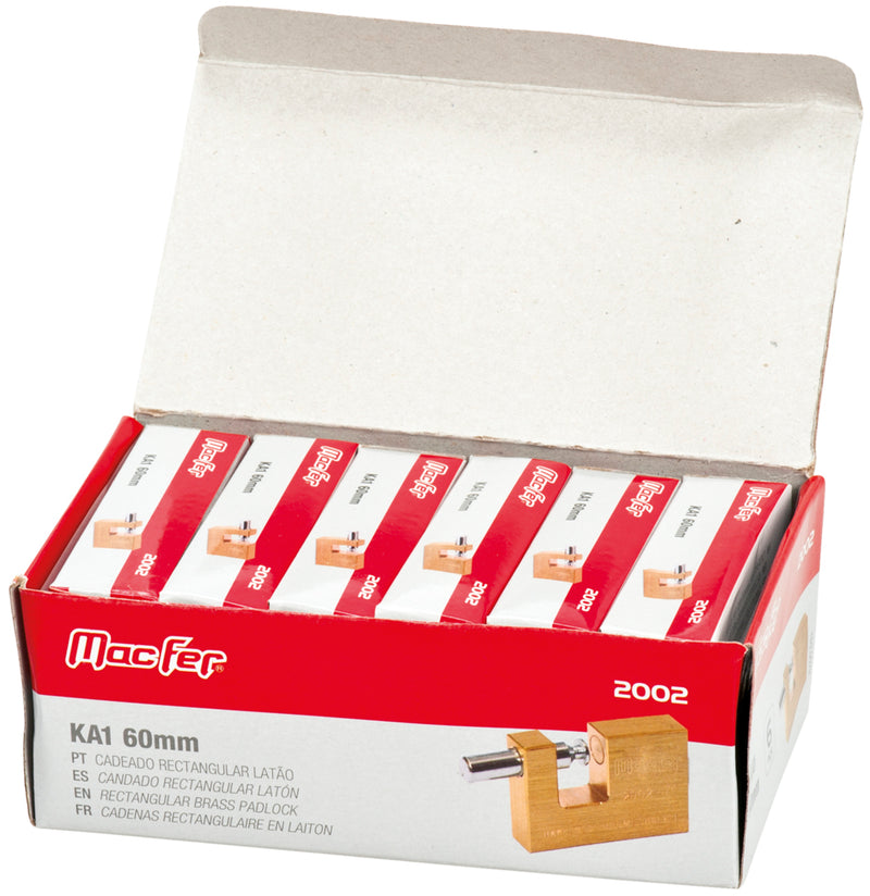 Cadeado Rectangular Latão Macfer (2002)