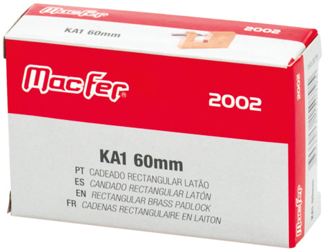Cadeado Rectangular Latão Macfer (2002)