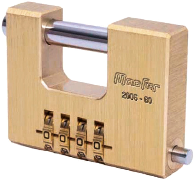 Cadeado Retangular Latão Com Segredo (2006-BL)