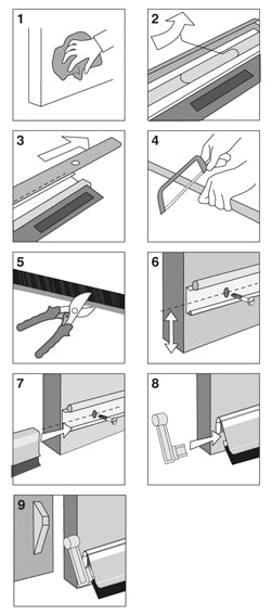 Macfer (BK-10) Aluminium Rubber Door Seal