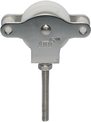 Stainless steel belt with nylon wheel and guides. (CR01)