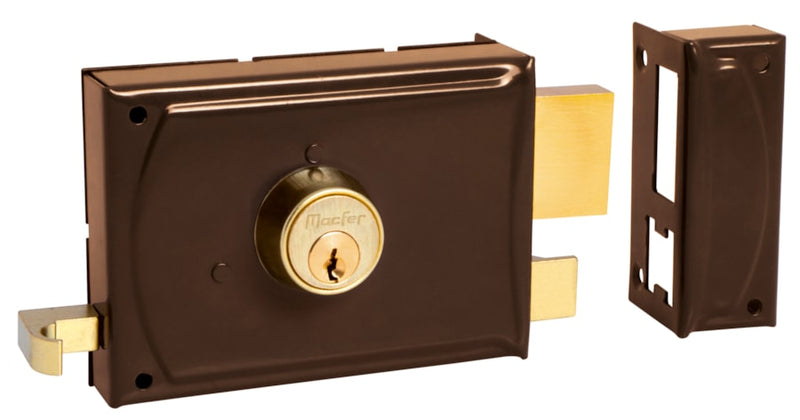 Face-mounted lock with standard key. (DR720)