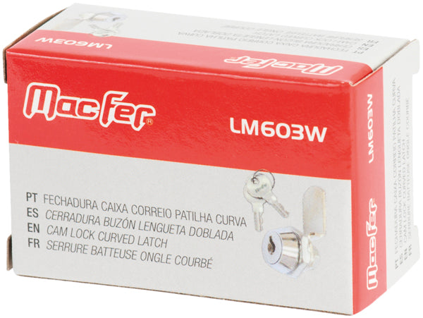 Fechadura Caixa Correio Patilha Curva Macfer (LM603W)