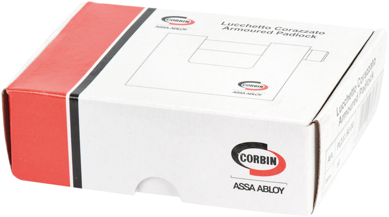 Candado rectangular de latón Macfer (PL211) con carcasa cromada
