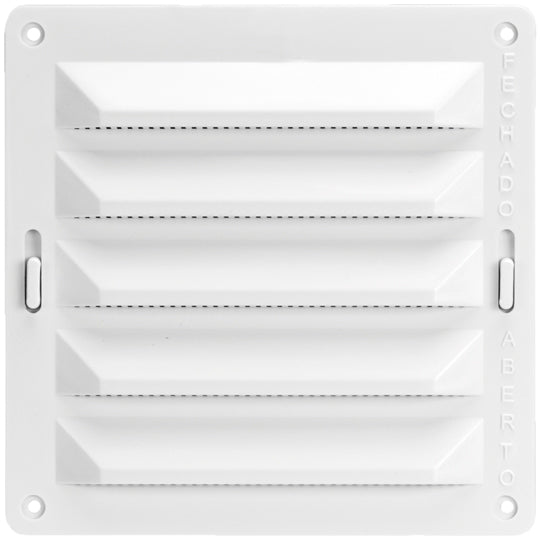 Grelha Ventiladora com Regulador Vertical PP Macfer (RRV-102-WH)