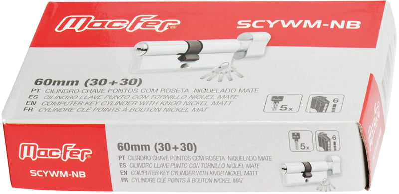 Cilindro Chave Pontos Com Roseta (SCYWM-NB)