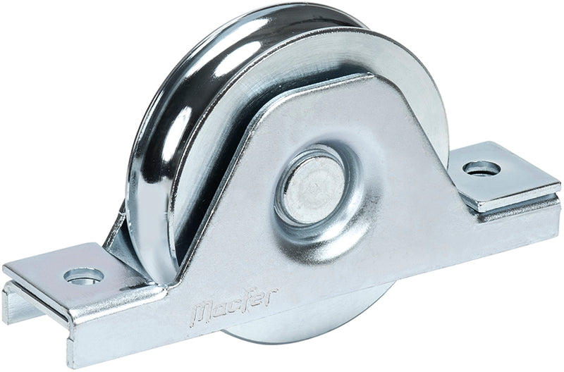 Macfer (U1A) Galvanised Screw-On "U" Groove Wheel 1 Bearing