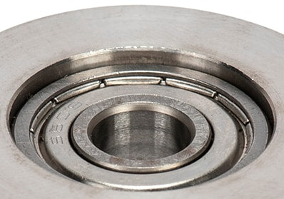 "U" shaped wheel with 1 stainless steel bearing bolt. (U1P-I)