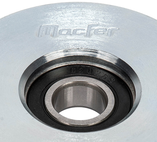 Macfer (U1P) Galvanised "U" Groove Wheel with Bolt, 1 Bearing