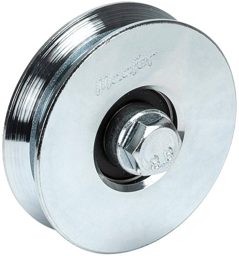 Roda "Y" Com Parafuso 1 Rolamento Galvanizada (Y1P)