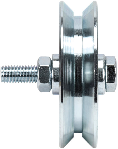 Rueda de canal en "Y" galvanizada Macfer (Y1P) con perno y 1 rodamiento