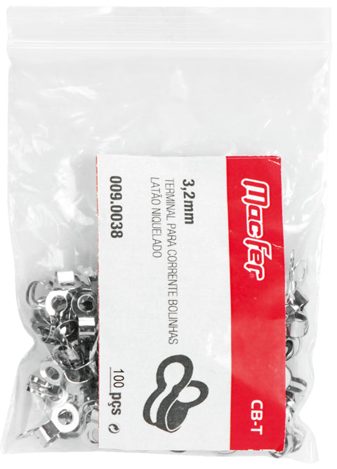 Conector de cadena de bolas de latón niquelado Macfer (CB-T)