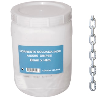 Corrente aço inox AISI316 DIN766 (CH766-SS)
