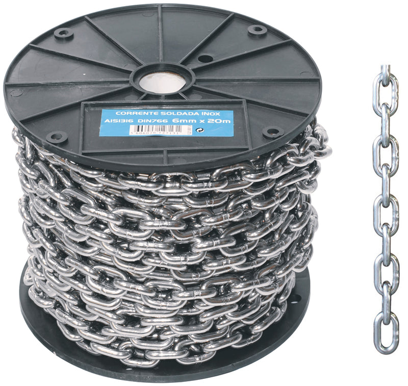 Cadena de acero inoxidable Macfer (CH766-SS) AISI316 DIN766