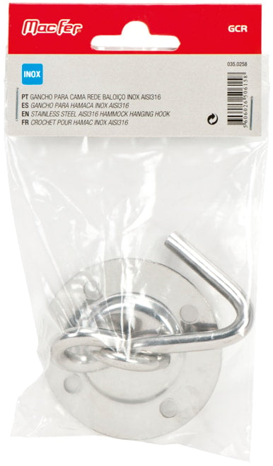 Gancho para cama rede baloiço inox AISI316 (GCR)