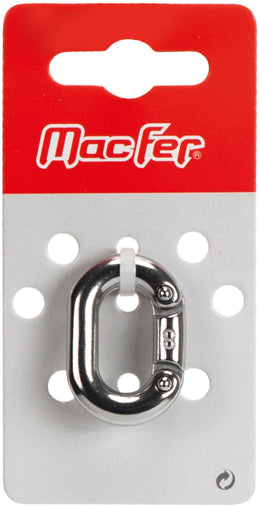 Eslabón de unión de cadena de acero inoxidable Macfer (HTOM10-BL) AISI316