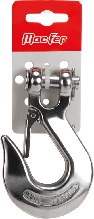 Macfer (LD18-BL) Gancho de ojo de acero inoxidable para cadena AISI316