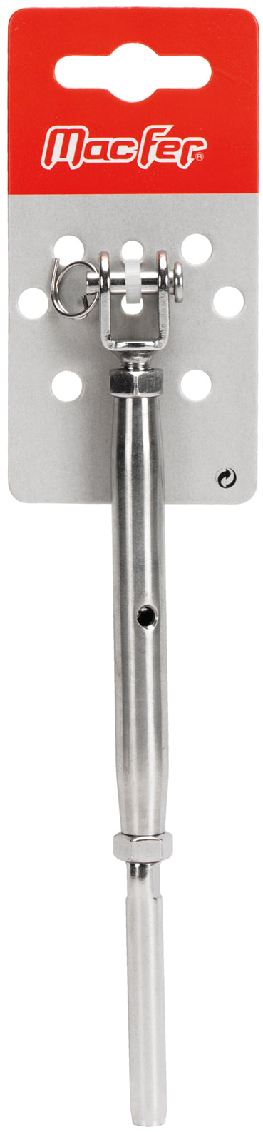 Terminal tensor de espárrago prensado de acero inoxidable Macfer (MS0204-SC-BL) AISI316