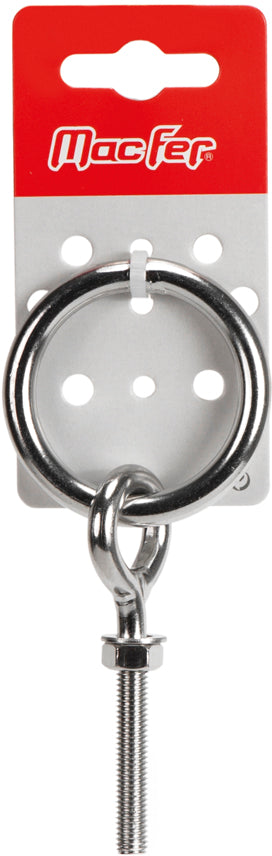 Argola Passa Cabos com Espigão Inox AISI316 Macfer (MS0505-BL)