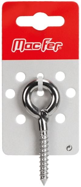 Anillo soldado de acero inoxidable AISI316 con rosca para madera (MS0506-BL)