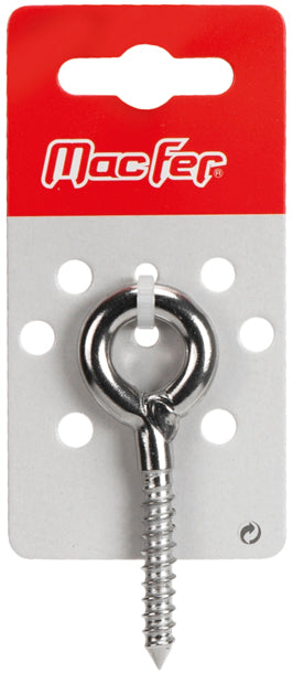 Argola Soldada com Rosca Madeira Inox AISI316 Macfer (MS0506-BL)