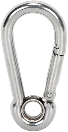 Mosquetón de acero inoxidable con ojo Macfer (MS0601) AISI316