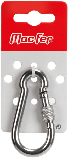 Mosquetão bombeiro com parafuso inox AISI316 (MS0604-BL)