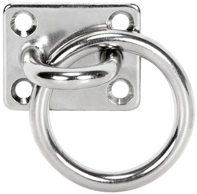 Perno en "U" de acero inoxidable Macfer (OM13-BL) con placa y anillo AISI316