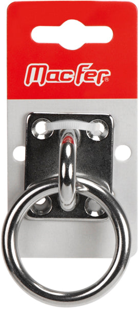 Perno en "U" de acero inoxidable Macfer (OM13-BL) con placa y anillo AISI316