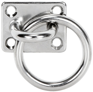 Perno en "U" de acero inoxidable Macfer (OM13) con placa y anilla AISI316