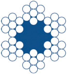 Cabo aço galvanizado (WRG 6x7+FC)