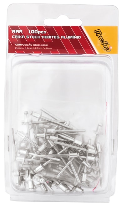 Caixa stock rebites alumínio (AAR)