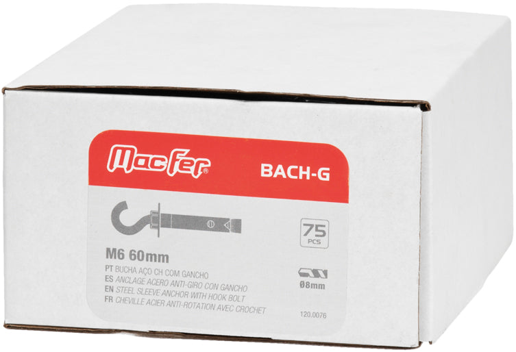 Anclaje de acero CH Macfer (BACH-G) con gancho