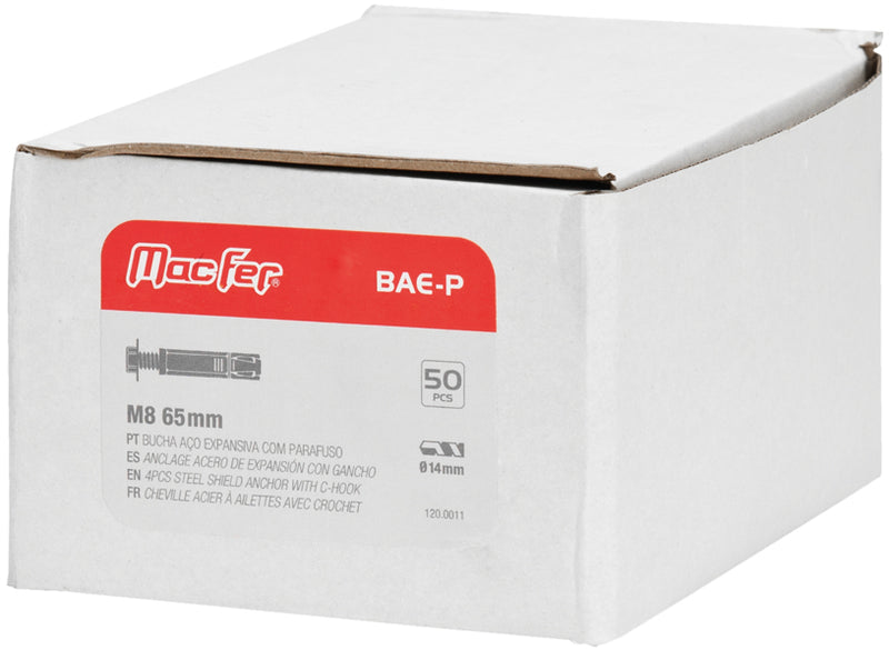 Bucha Aço Expansiva com Parafuso Macfer (BAE-P)