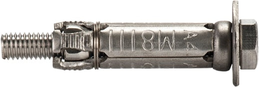 Bucha aço expansiva inox AISI316 com parafuso (BAEA4-P)