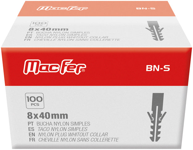 Taco de nailon liso Macfer (BN-S)