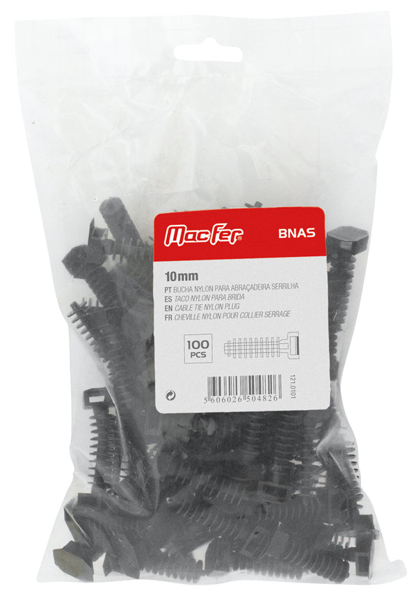 Macfer (BNAS) Nylon Plug for Serrated Cable Tie