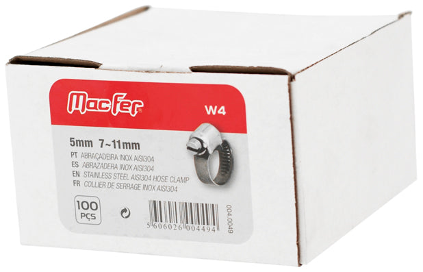Abraçadeira Inox AISI304 Macfer (W4)