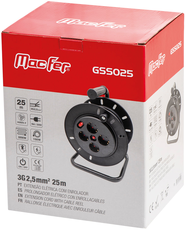 Macfer (GSS025) Extension Cable with Reel
