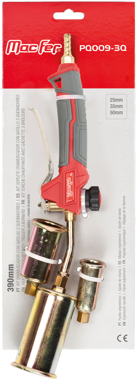 Kit de soplete de gas Macfer (PQ009-3Q) con gatillo