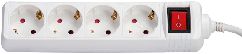 Regleta de enchufes Macfer (YL-2118) con interruptor de 4 tomas