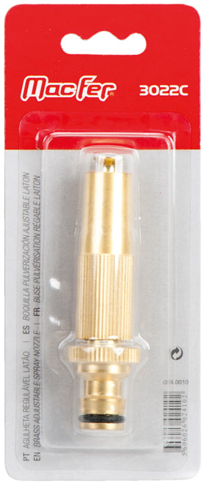 Boquilla de latón ajustable para manguera Macfer (3022C)