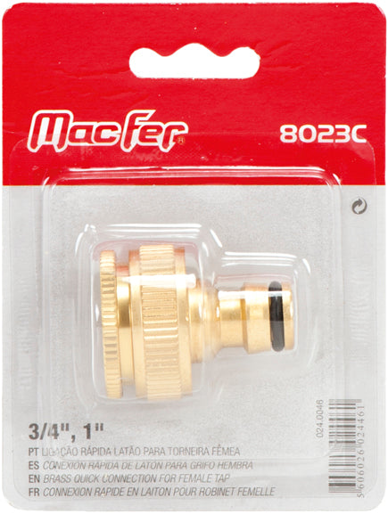 Macfer (8023C) Brass Quick Connector for Female Tap