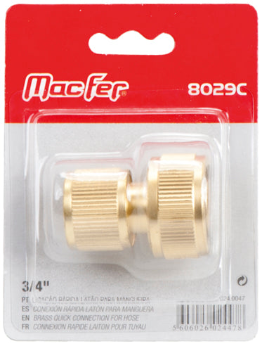 Macfer (8029C) Brass Hose Quick Connector