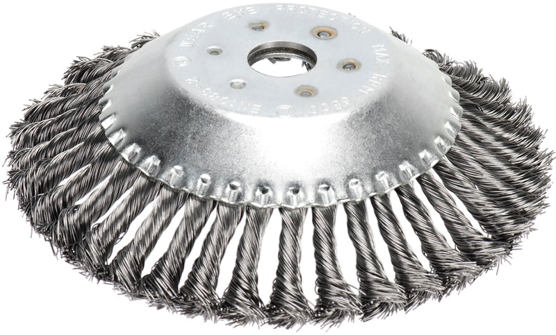 Macfer (CAFN-R) Steel Bevel Brush with Bore, Twisted Wire