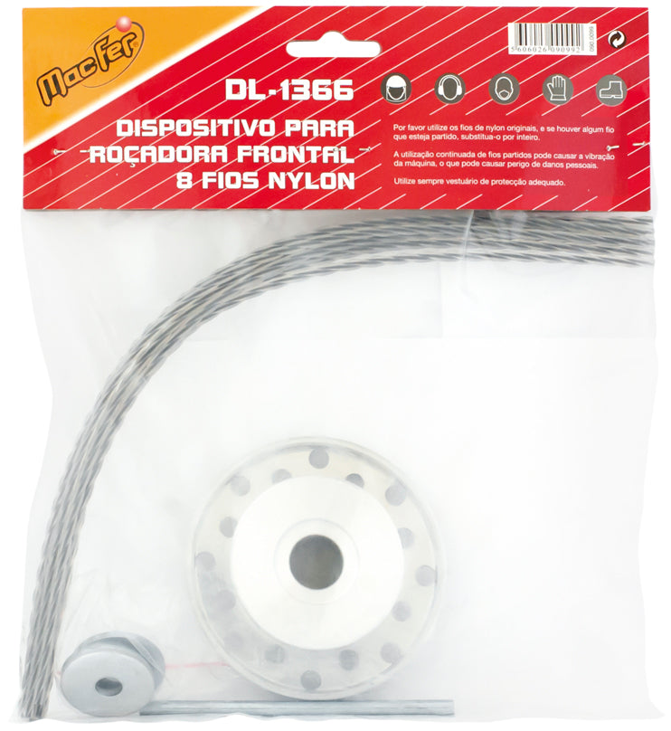 Dispositivo para Roçadora Frontal 8 Fios Nylon Macfer (DL-1366)