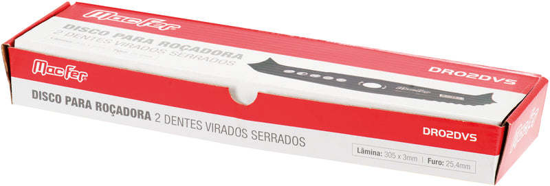 Juego de 2 cuchillas dentadas para desbrozadora Macfer (DR02DVS)